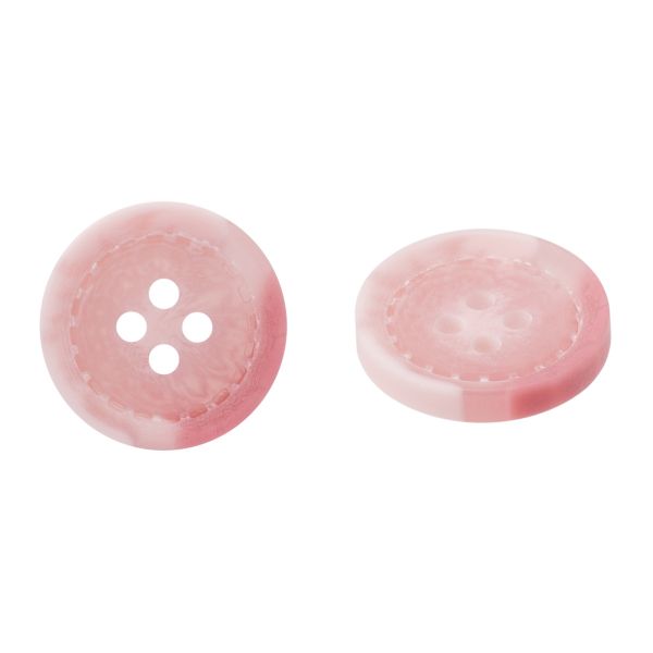 Пуговица 4 прокола 28L=18 мм, матовый, пластик, col.G розовый, CB_Р9-38, 36 шт