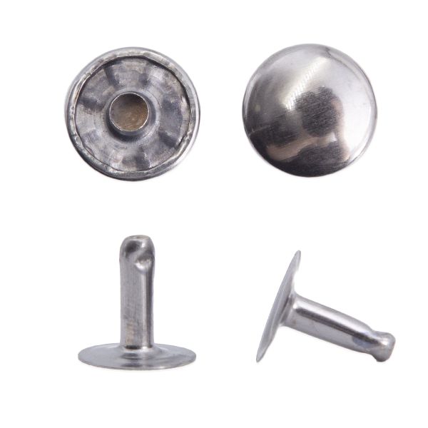 Хольнитены ⌀11 мм, h=11 мм, металл, New Star №123, цв.чер.никель, ≈1000 шт