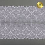 Кружево эластичное (стрейч) 8034 195мм цв.F165 нежная сирень, 10 метров, Kruzhevo