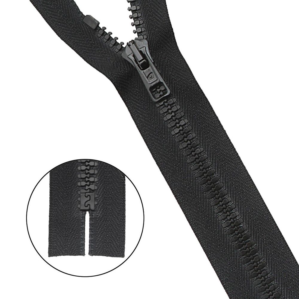 Молния трактор Arta Т6 (6 мм) 1 зам., н/раз., 16 см, цв. 077 черный, уп.10 шт