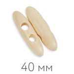 Пуговицы деревянные 40 мм, 24 шт, дерево, №277 бежевый, Blitz DRN 0120