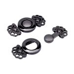 Крючки пришивные декоративные 25х12 мм, pewter, 10 шт