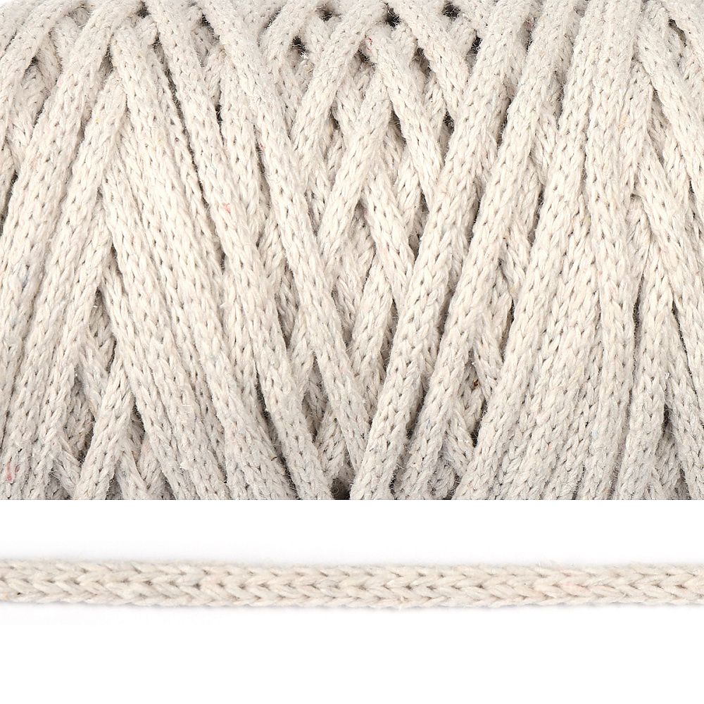 Шнур круглый х/б ⌀4.0 мм / 100 метров, 2199 кремовый