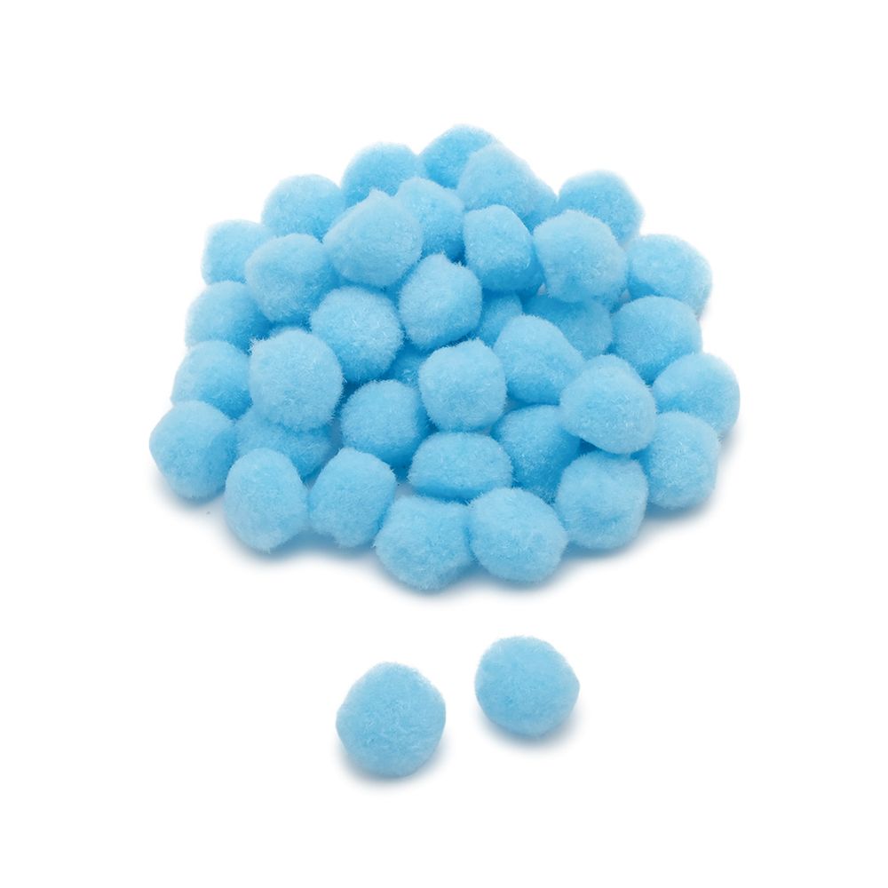 Помпоны декоративные ⌀25мм, 50 шт/упак, Astra&Craft (PA-019 св.голубой)