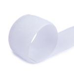 Лента контактная липучка (велкро) пришивная 50 мм / 25 метров, белый, Gamma LG-50NEK, ПЕТЛЯ, качество "B"