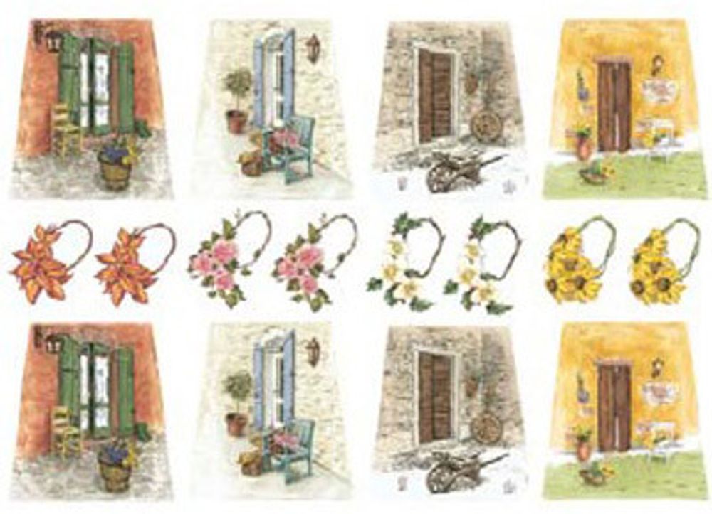 Бумага рисовая 35х50 см, Carta di Riso, 10 шт, Четыре сезона, To-Do