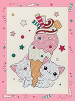 Алмазная (кристальная) мозаика Фрея ALVS-052, мини-картинка Любимый десерт, 14х19.5 см