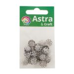 Шапочка для бусин 4AR204, 11мм 50 шт/упак, Astra&Craft (черный никель)
