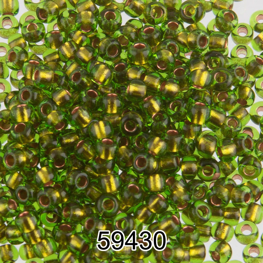 Бисер Preciosa круглый 10/0, 2.3 мм, 500 г, 59430 (Ф567) зеленый