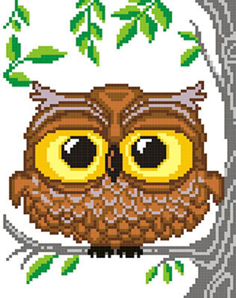 Набор для вышивания нитками МП Студия, Совушка 16х23 см