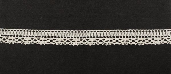 Кружево вязаное (тесьма) 16 мм цв.натуральный, Alfa, 25 метров, AF-001-000