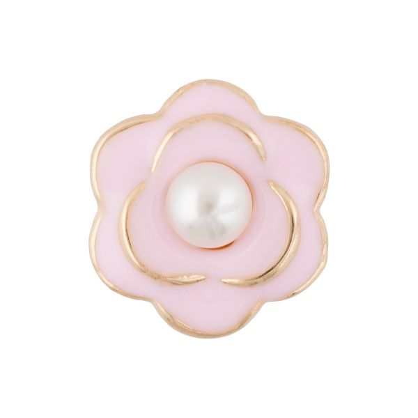 Пуговицы металл 15 мм, 6 шт, 133 розовый, Blitz MB 0278