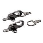 Пряжка-застежка 60х24 мм, металл (Pewter олово (черный никель)), МТ_1875, 6 шт