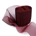 Лента капроновая (органза) для бантов 80.0 мм / 25±1 метров, т.красный, Gamma С 3628