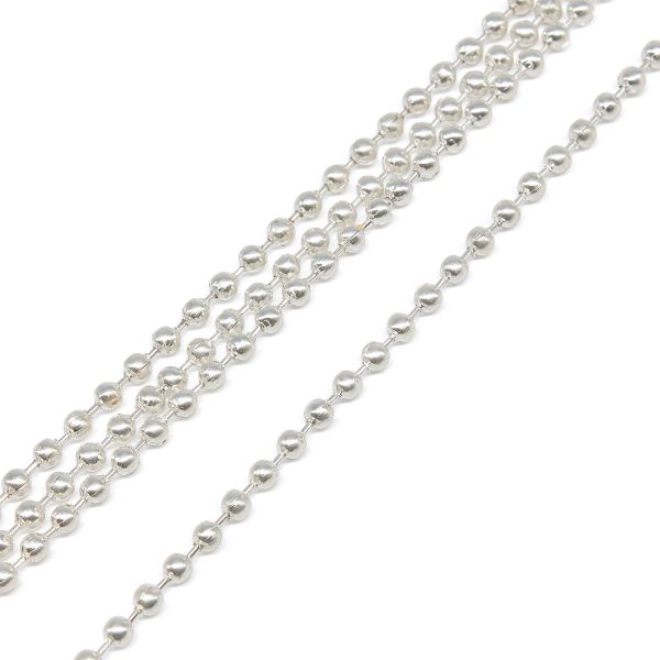 Цепочка шариковая, металл 2 мм / 91,4 м, серебро