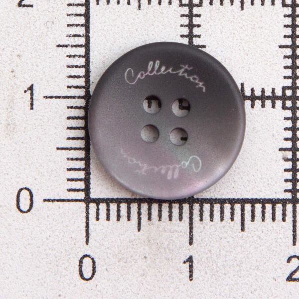 Пуговицы 4 прокола 24L (т.серый), 36 шт