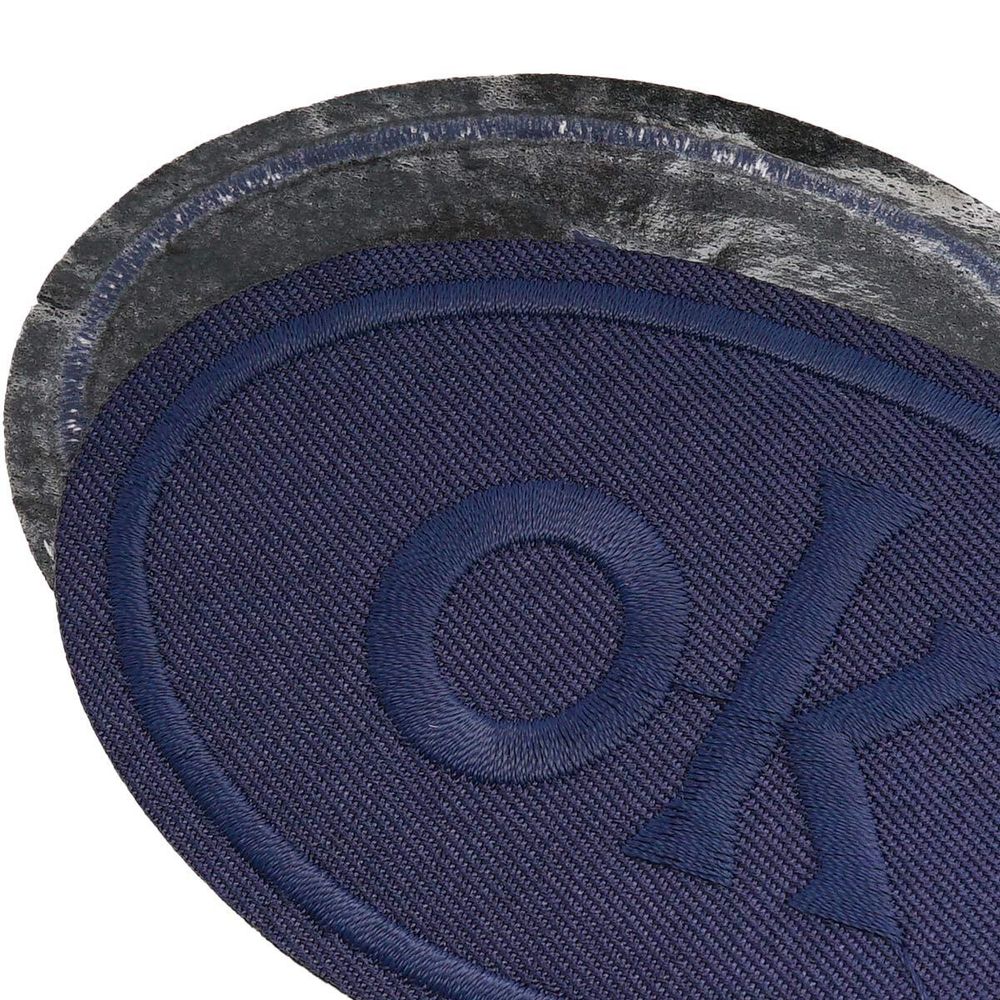 Термоаппликация овал OK 92х60мм (Blue1 (синий1)), 2 шт, LA560