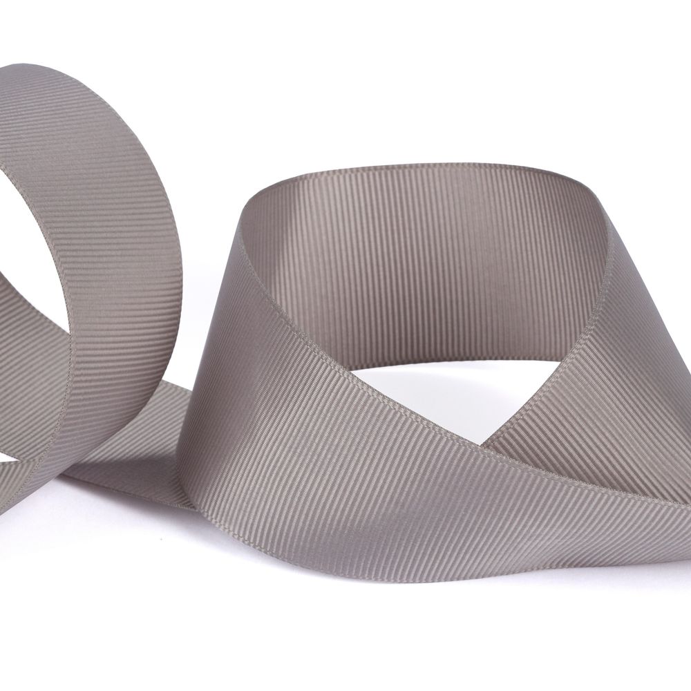 Лента репсовая (в рубчик) 38.0 мм / 45.5 метра, 125 серый, Gamma GR-38