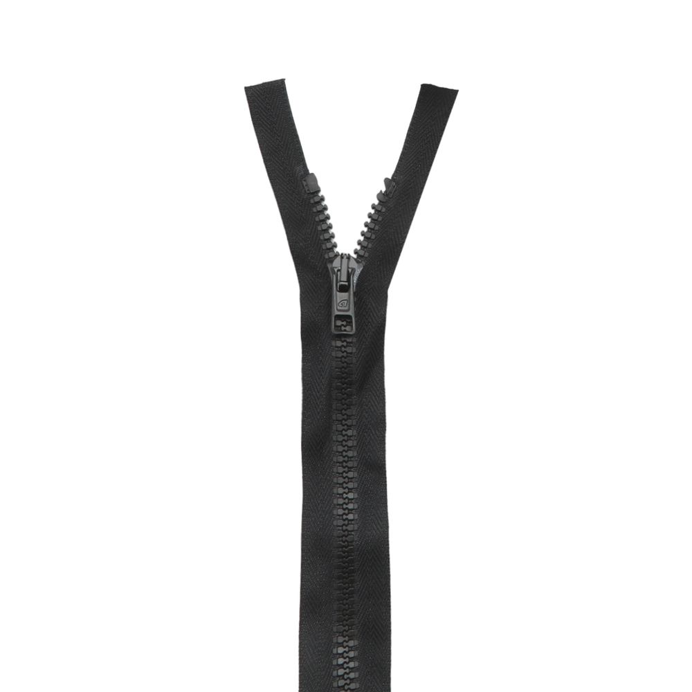 Молния трактор Arta Т6 (6 мм) 2 зам., разъем., 80 см, ОПТ. УП. 25 ШТ., 077 черный