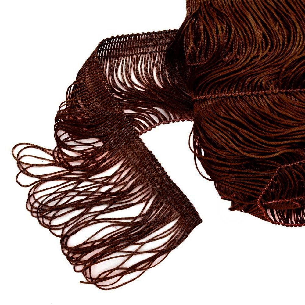 Бахрома отделочная 90.0 мм / 25 метров, 200 т.коричневый