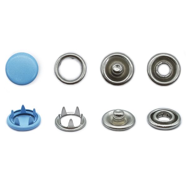 Кнопка рубашечная (джерси) закрытая ⌀7.8 мм, ≈144 шт, МЕТАЛЛ, эмаль, 185 св.голубой матовый, NEW STAR