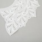 Пришивной кружевной воротник шитьё 120 мм, 5 пар Турция, натуральный, Gamma VYEM-28-02
