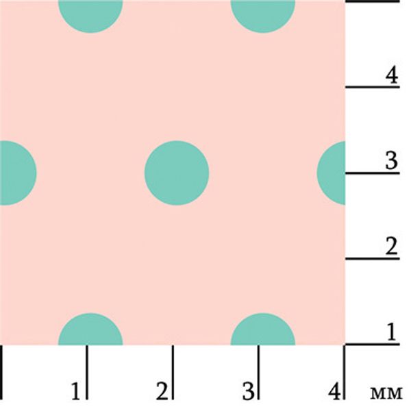 Ткань для пэчворка Peppy Бабушкин сундучок, отрез 50х55 см, 140 г/м², БС-36 мл.горох бл.бл.розовый/синий, Peppy