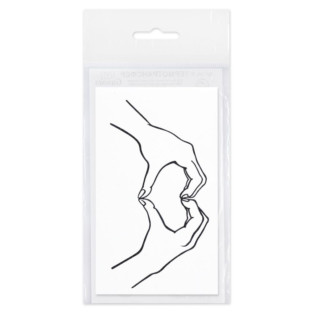 Термоаппликация Gamma Термотрансфер M №04, 1 шт, M-425 Сердце 6х11.5 см