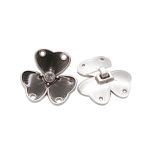 Крючки пришивные декоративные 25х25 мм, nickel (серебро черненое), 2 шт