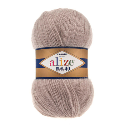 Пряжа Alize (Ализе) Angora Real 40 / уп.5 мот. по 100 г, 430м, 541 бежевый A