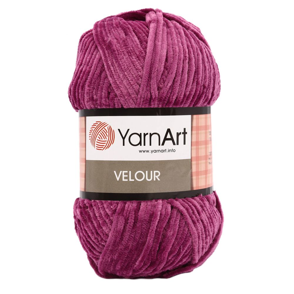 Пряжа YarnArt (ЯрнАрт) Velour, 5х100г, 170м, цв. 855 пурпурный