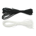 Шнур вощеный ⌀1.0 мм / 20х1 метр, Астра, черно-белый