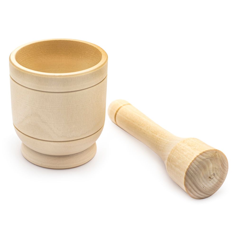 Заготовка из дерева Ступка с пестиком h 70хd 65 мм, уп.2 шт