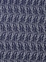 Ткань кружевная гипюр стрейч 160 г/м², ш.150см, арт.SZ031636 цв.142 темно-синий, уп.25м