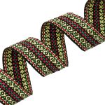 Лента (тесьма) жаккардовая 30.0 мм / 25±1 метров, х/б рис. 9871, черный/желтый/красный/зеленый, С3881Г17