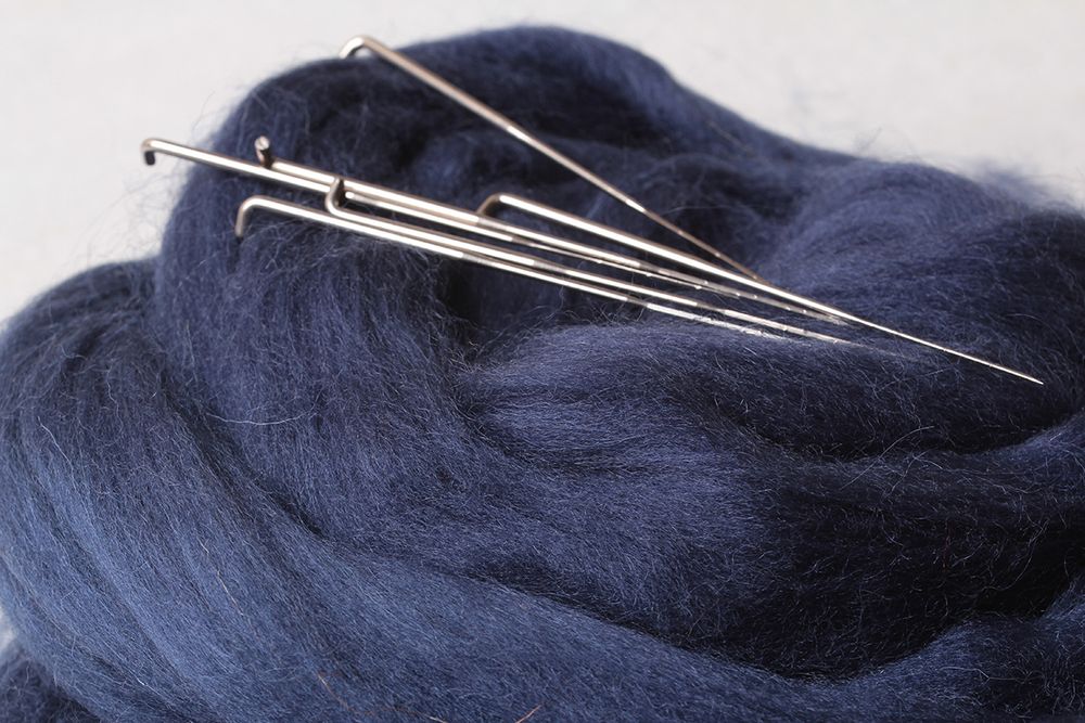 Иглы ручные для валяния (фелтинга) 38 средние, тип четырехлучевая звезда, 5 шт, Gamma FN-010