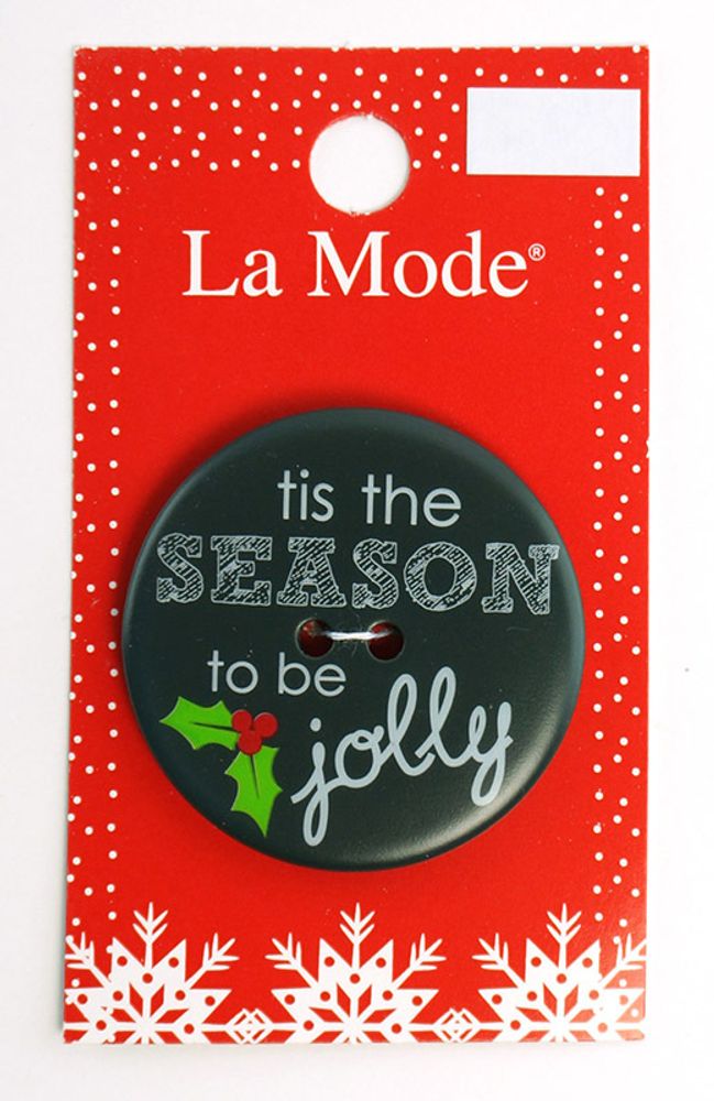 Украшения декоративные пуговицы LA MODE CRISTMAS Tis the season to be Jolly