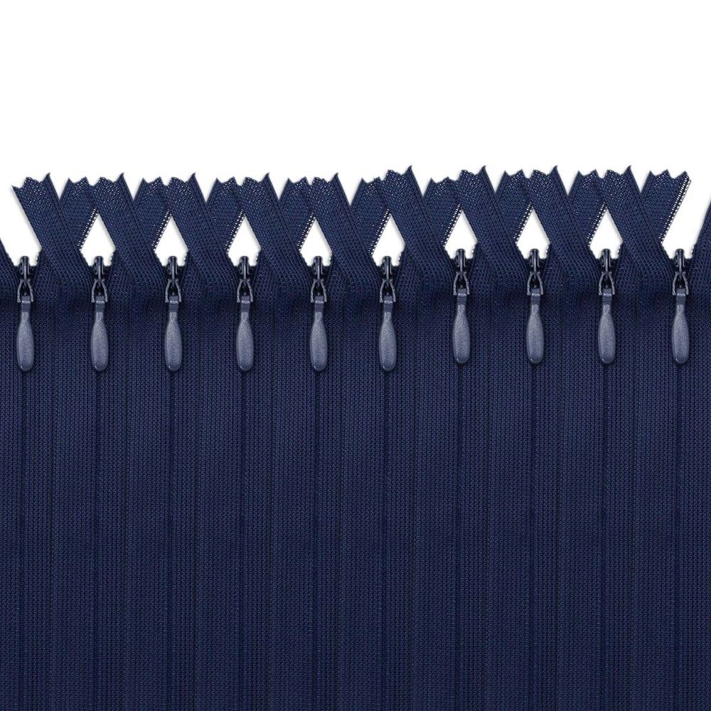 Молния потайная (скрытая) Т3 (3 мм) 1 зам., н/раз., 50 см, т.синий, 31273 / 50, 10 шт