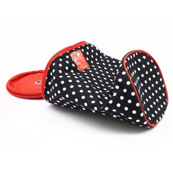 Футляр для пряжи, Prym Полька дот черно-белый, 14,5х21,5 см