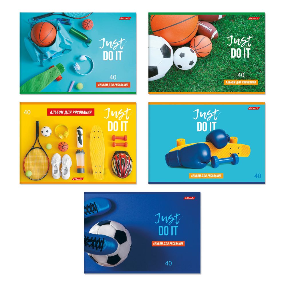 Альбом для рисования 100 г/м², A4 29х20.5 см, 10 шт, на скобе 40 л, 40АЛСК4_000227 Мы в спорте, Светоч