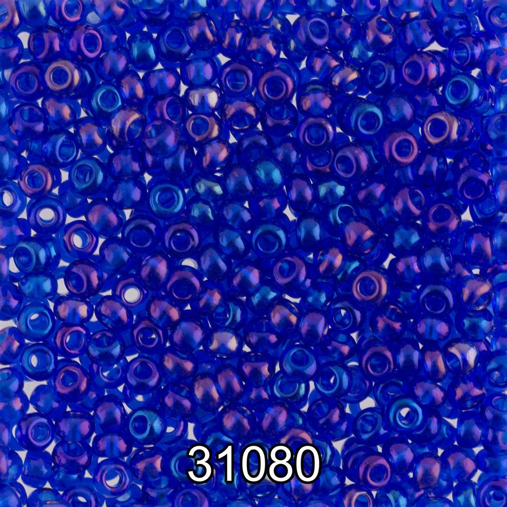 Бисер Preciosa круглый 10/0, 2.3 мм, 500 г, 31080 (Ф498) синий