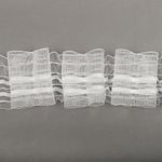 Лента (тесьма) шторная: сборка бантовая (1:2.5) 60 мм / 50 метров, цв.прозрачный