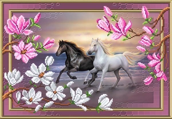 Рисунок для вышивания Матренин Посад (шелк), 37х49 -4123 На закате