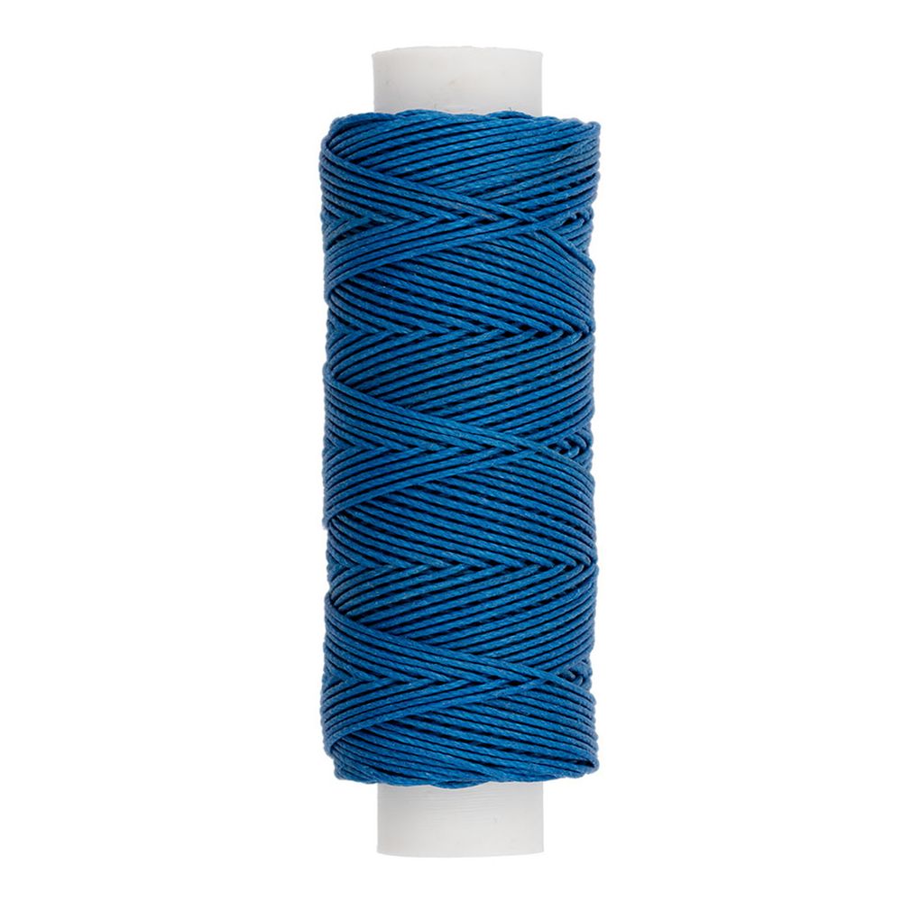 Нитки для кожи вощёные кручёные (Рами) 0.55 мм, 25 м, 008 синий, LC-004, Промысел