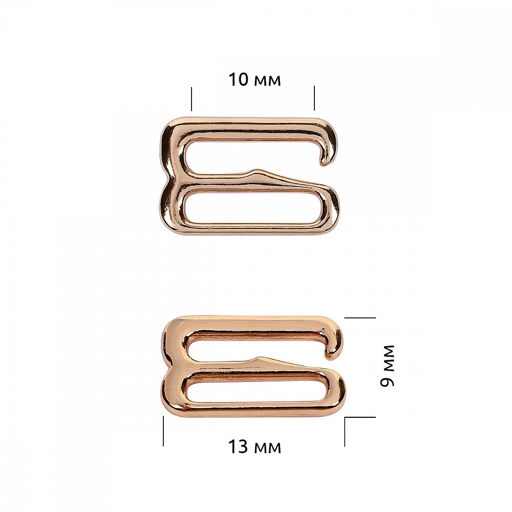 Крючки для бюстгальтера металл 10.0 мм, 910 цв.золото, уп.100 шт