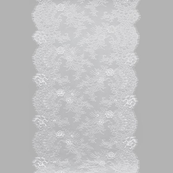 Кружево шантильи (реснички) 550 мм, / 3 метра, белый