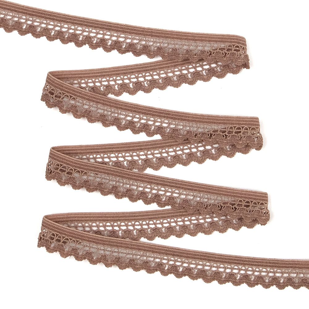 Резинка бельевая (ажурная) 13.5 мм / 50 метров, шиншилла, 0313/81