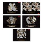 Альбом для рисования, фольга, 100 г/м², A4 29х20.5 см, 48 л. на скобе, 5 шт, Магия дикой природы 000267, Светоч 48АЛСК4_7_3_9