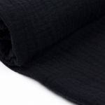 Муслин 125 г/м², 130 см / 2 метра, TBY.Mus.24723.28.2, цв.28 черный