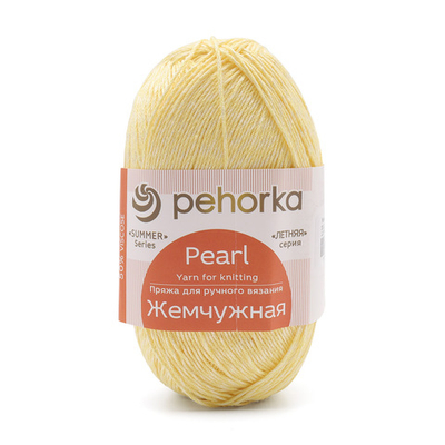 Пряжа Пехорка Жемчужная / уп.5 мот. по 100 г, 425 м, 53 светло-желтый